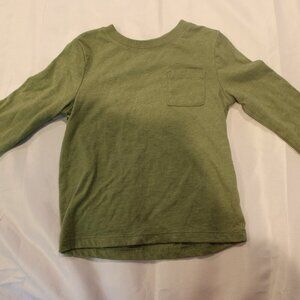Cat and Jack Baby Boy Long Sleeve Green/Olive 18M Shirt